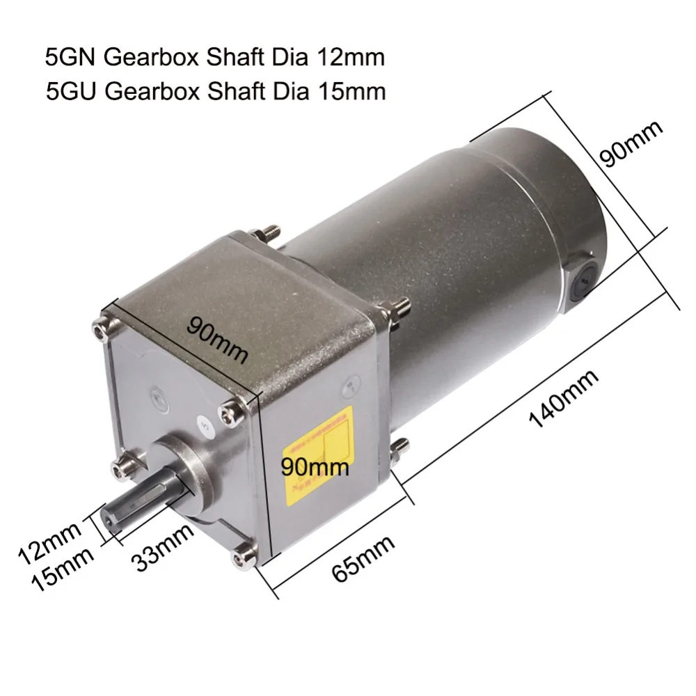 

DM09-5GN 100W High Torque DC Gear Motor 12V 24V 10-600RPM Big Torque & High Speed DC Electric Gearbox Permanent Magnet Motor