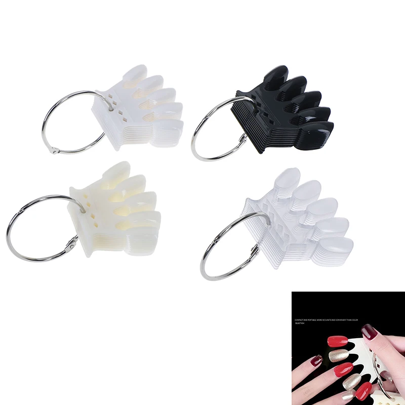 10Pcs/Set Crown Shape False Nail Tips Color Card Nail Practice Display Unique Useful Nail Gel Color Card Display Tool
