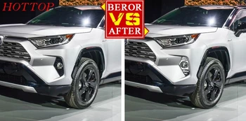 

2PCS/SET Chrome Car Back Rear/Front Fog Light Lamp Cover Trim For Toyota RAV4 2019 2020