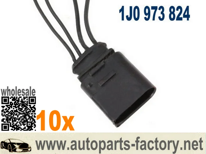Longyue 10pcs 4 Pin Pigtail Plug Wiring Connector for VW Jetta Golf Passat Beetle Audi 1J0 973 824 | Автомобили и мотоциклы
