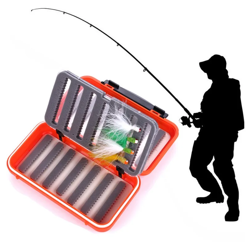 

Double Layer 5 Plus 6 Grid Fishing Tackle Box Waterproof Auto Open Multi Separate Compartments Organization Case