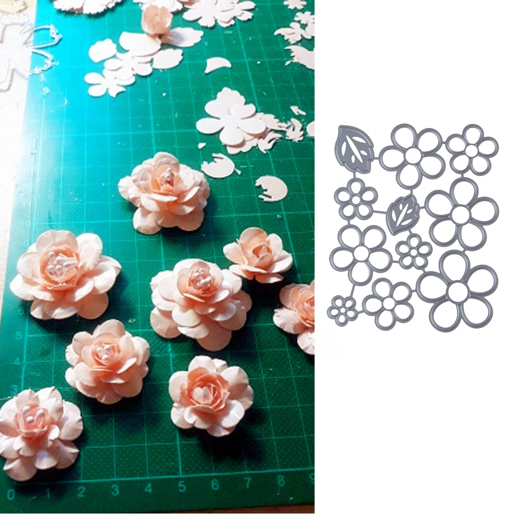 Plant Flower Metal Cutting Die Scrapbook Dies 3D Stamps fustelle DIY Scrapbooking Stamping Greeting Cards Making Photo Decor | Дом и сад