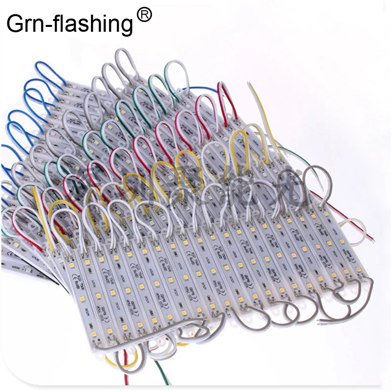 100 шт./лот 2835 smd светодиодный модуль 3 светодиодный s DC12V IP65 Водонепроницаемый светодиодный модуль светильник для письма канала и рекламный светодиодный знак