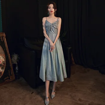 

BacklakeGirls 2020 New Sexy Glitter Evening Dress Long Elegant V-neck Backless Womens Formal Gown A-Line Banquet Evening Gown