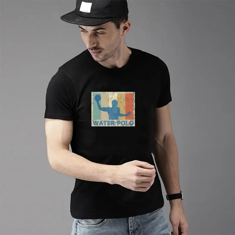 

Cute Retro Vintage Style Water Polo Ball Player Sports t-shirt loose size 14xl Comics Half Harajuku men tshirts