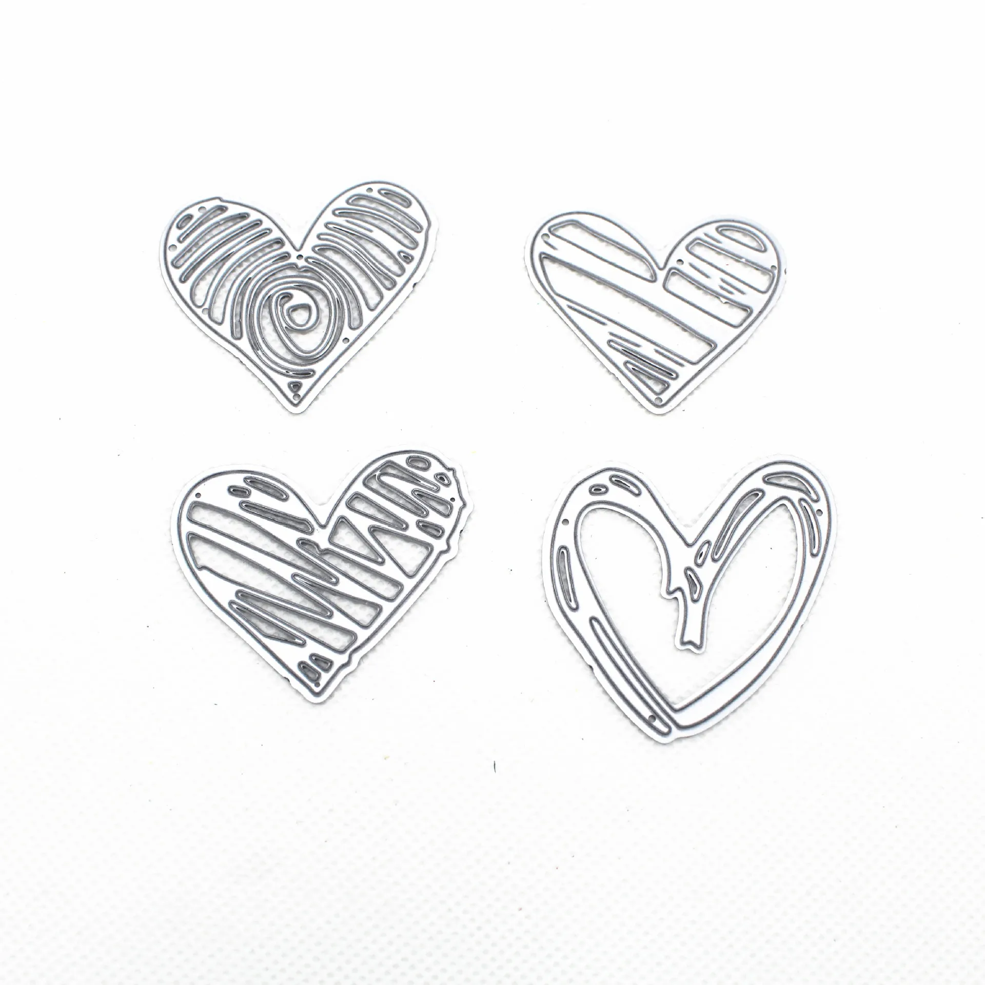 

4pcs Heart Shape Metal Cutting Dies for Scrapbooking 2019 Craft DIY Album Embossing Folder Stencils Maker Photo Template Decor