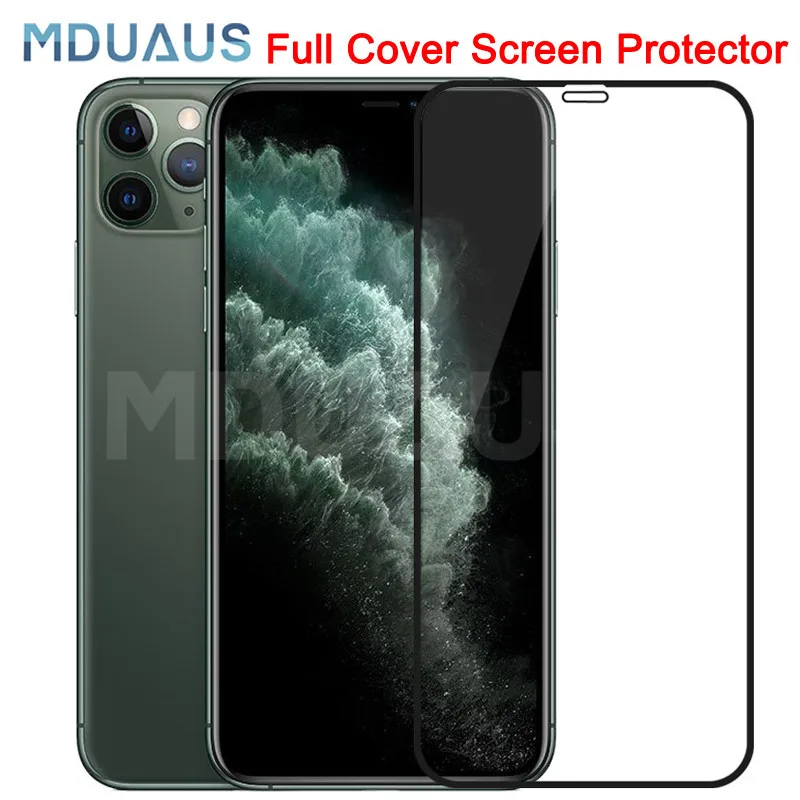 

100D Protective Tempered Glass on the For iPhone 11 Pro X XR XS Max Glass Screen Protector Soft Edge For iPhone 6 6S 7 8 Plus