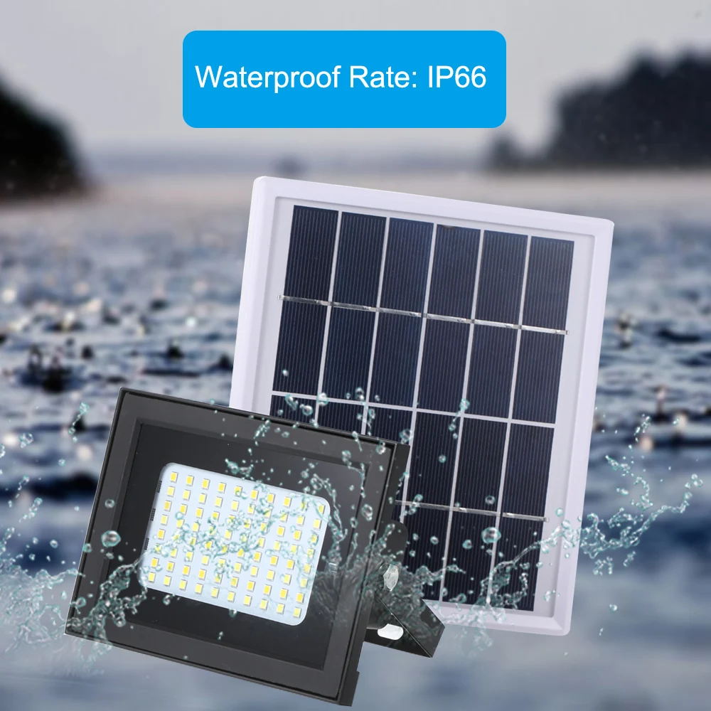 

Super Bright Solar Powered Floodlight 80LED Outdoor Waterproof Landscape Lamp Lights for Home Garden Street Security