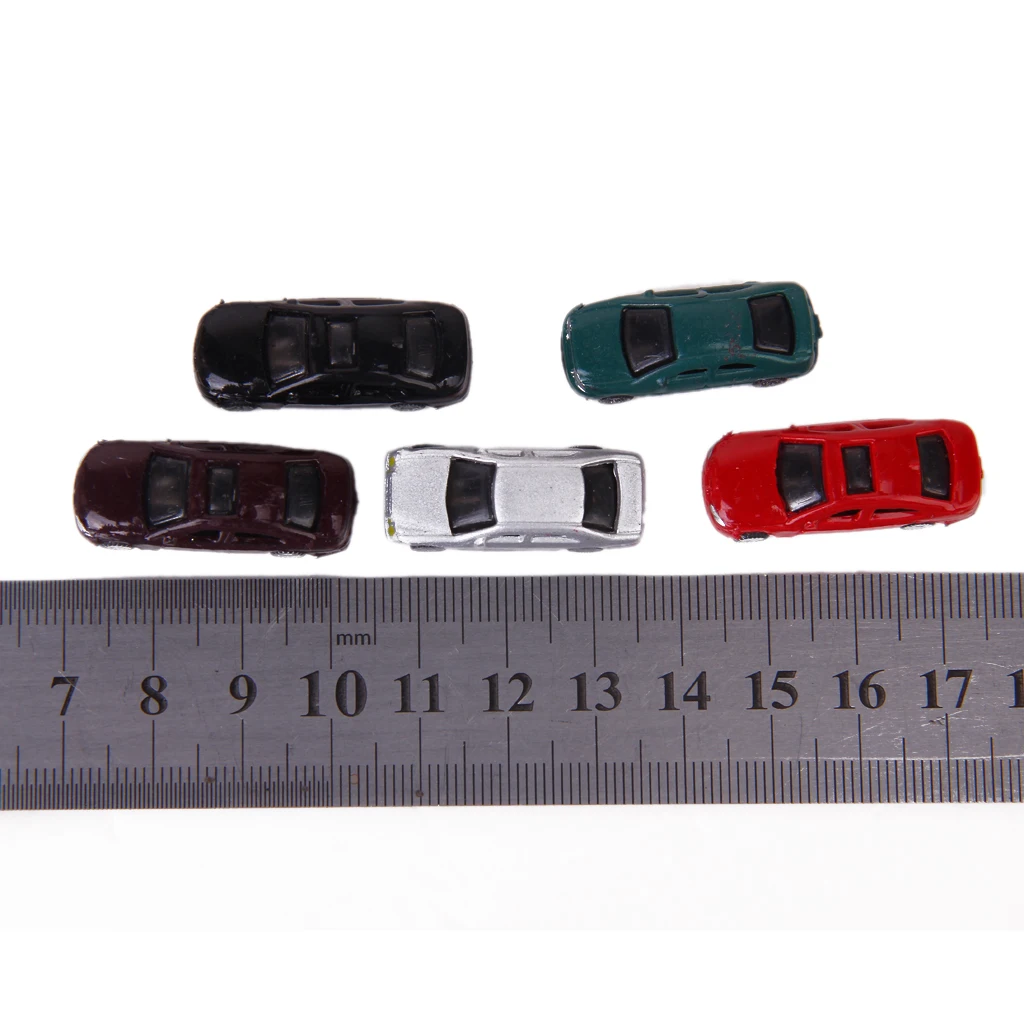 50Piece Painted Model Cars Building Train Layout Scale N (1 to 150 Scale)
