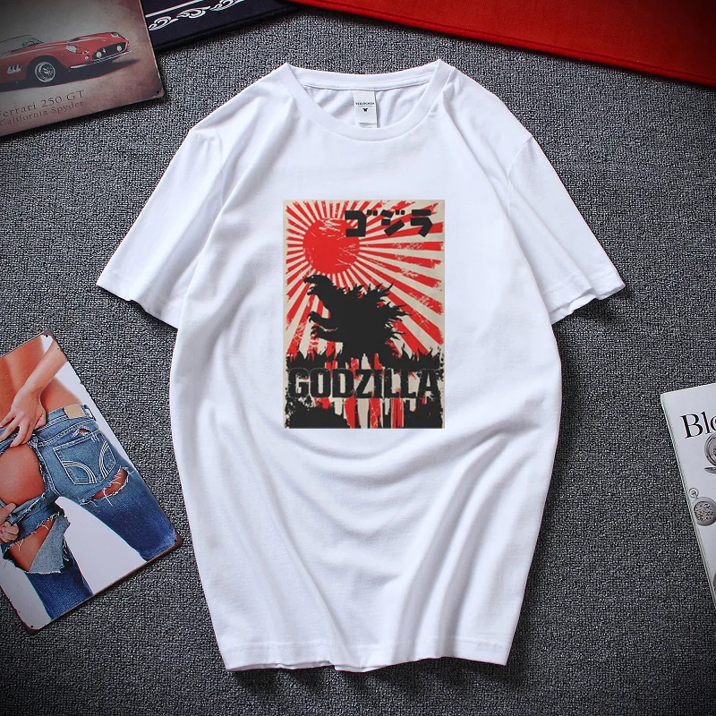 

Japanese Godzilla Tokyo Monster Men Women Unisex T-shirt Summer Harajuku T shirt Top Cotton Short Sleeve Tee Camiseta masculina