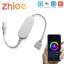 Wifi conduziu o interruptor claro do controlador da tira, tuya vida inteligente app 12v-24v wifi rgb conduziu a tira clara controle remoto sem fio bre