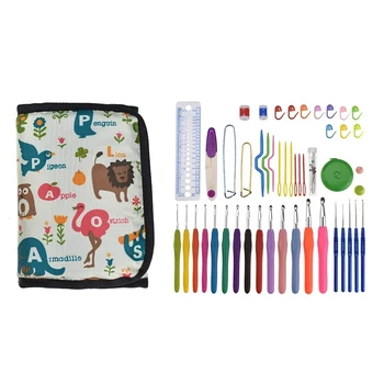 

59 Crochet Hooks Set 14Pc Rubber Handles Hook 2.0-10.0mm 5Pcs Plastic Grip Hooks 0.6mm-1.75mm Knitting Needles Hooks Kit