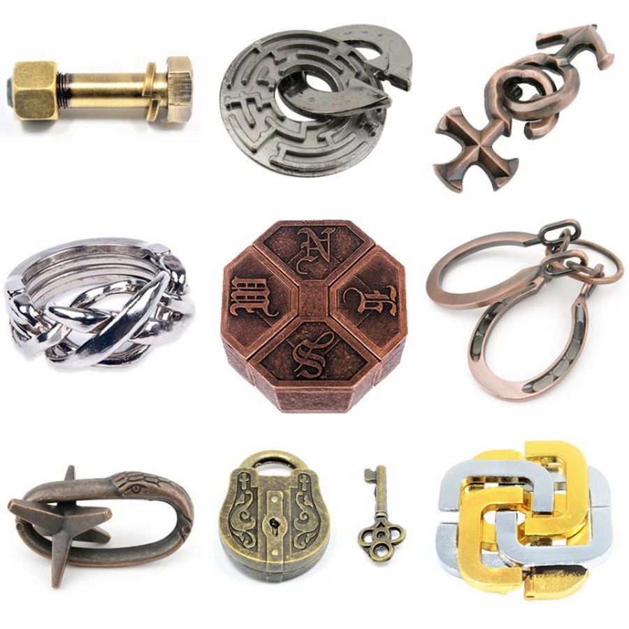Box Lock Puzzle Classic Metal Brain Teaser   Toys for Adults Children 