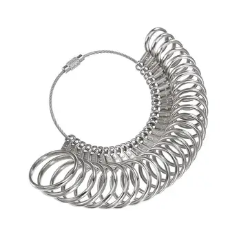 

New design Ring Sizer Set Jewelry Rings Sizer Gauge Tool Measuring Finger Size On Rings Ring Tool Stainless Set H8S3