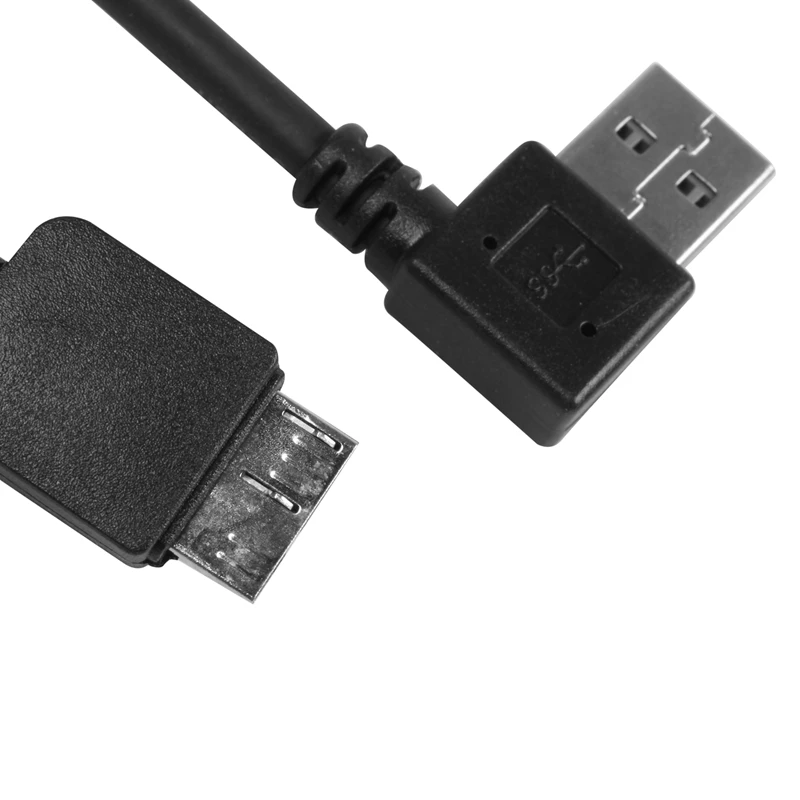 Горячий черный правый угол USB 3 0 тип A папа к Micro B Мужской Кабельный соединитель