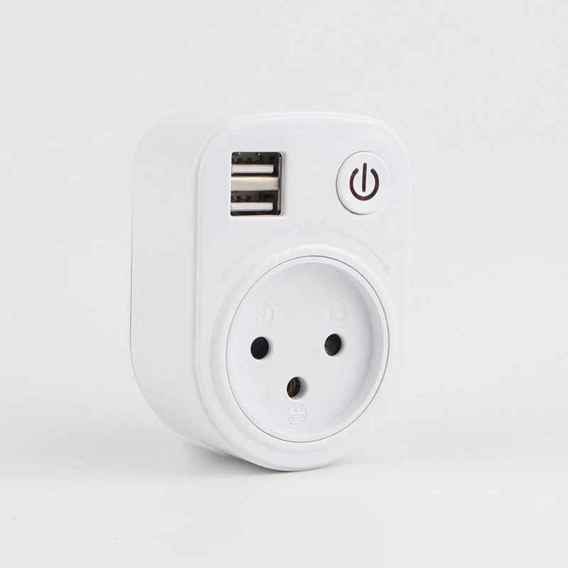 Израиль тип разъем двойной USB порты инструмент для зарядки мобильных телефонов цифровые продукты 1 шт белый