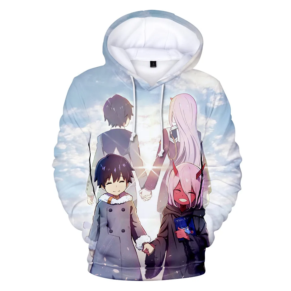 3D Мода Zero Two Hoodies аниме DARLING in the FRANXX полный пуловер толстовка с принтом Толстовка