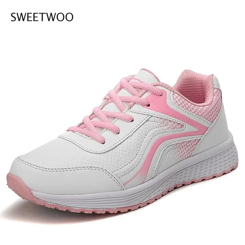 Running Shoes Fashion Women Sneakers winter Breathable PU Leather Sport Shoes Womens Trainers Running Shoes Women Casual Gym