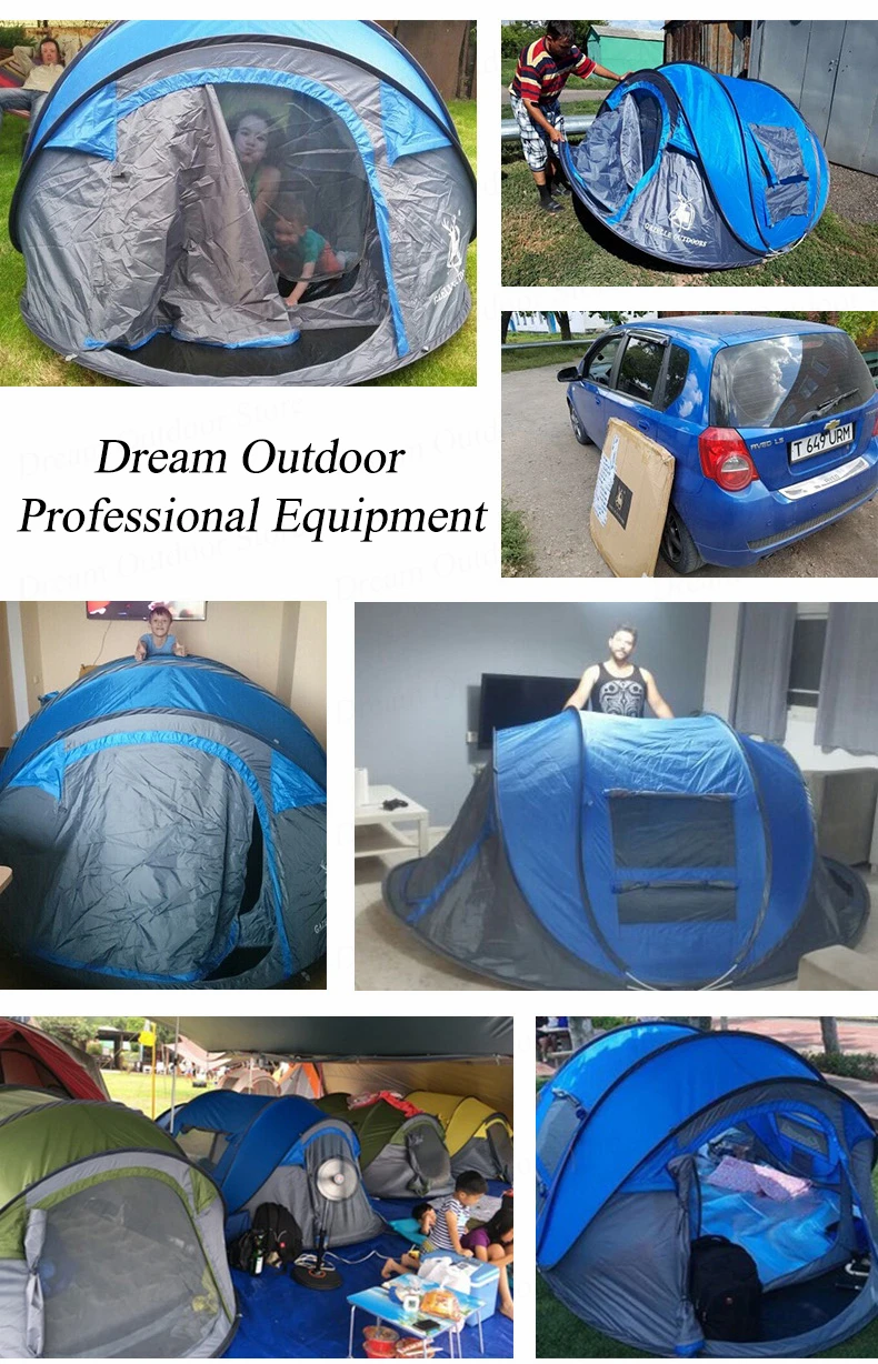 Hui lingyang tenda pop up barracas de acampamento ao ar livre acampamento praia tenda aberta barracas A prova dlarge