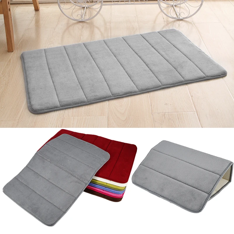 Прямая поставка 40*60 см коврик для ванной коврик из кораллового флиса Memory Foam коврик для ванной комнаты кухонный дверной коврик tapis de bain