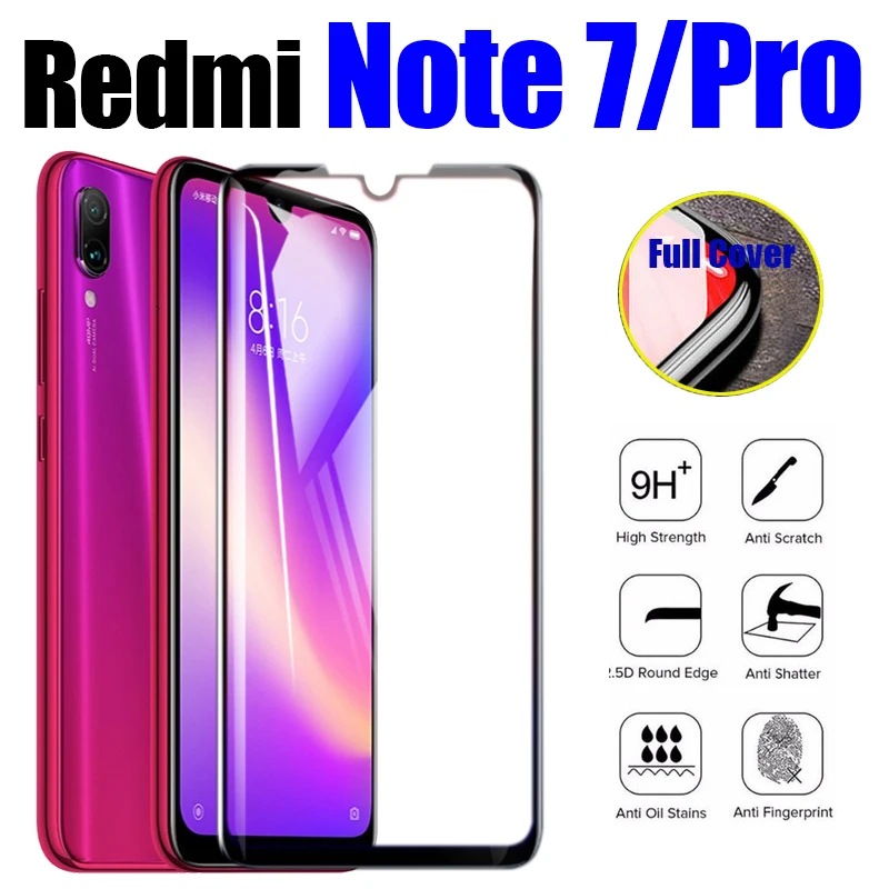 Закаленное стекло для Xiaomi Redmi Note 7 pro Защитная защита экрана закаленное redme note7