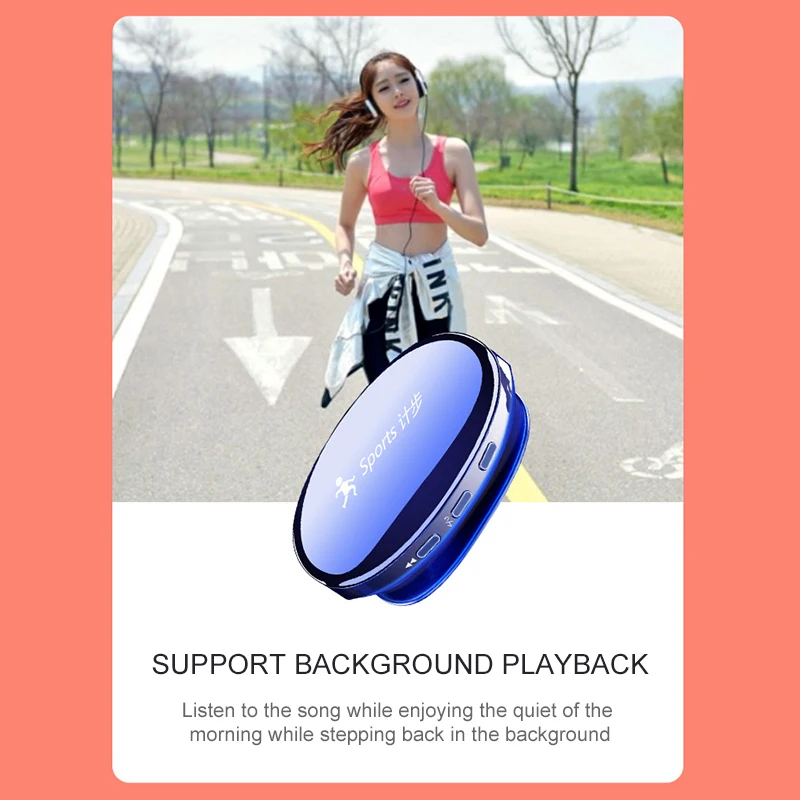 Bluetooth MP3-плеер с длительным временем ожидания без потерь шумоподавление 1,8 дюймов музыкальный плеер с емкостью памяти 8 Гб отображение текста