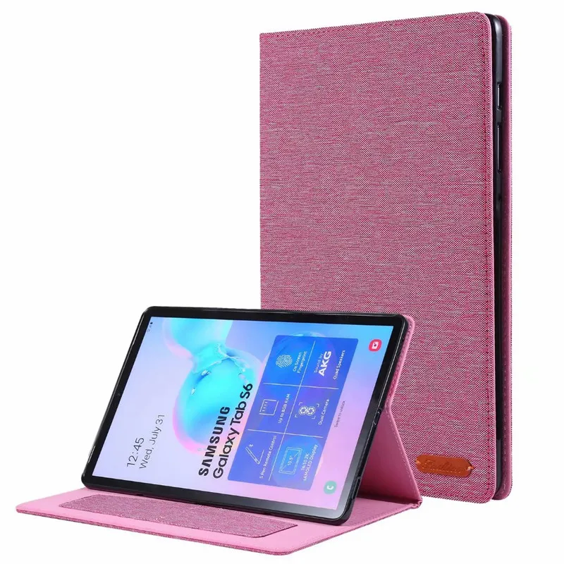 Флип Премиум умный чехол из искусственной кожи ТПУ для samsung Galaxy Tab S6 10,5 SM-T860 SM-T865 T865 10," планшет стенд чехол - Цвет: Rose