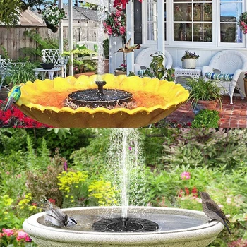 

Mini Solar Powered Fountain Garden Pool Pond Solar Panel Floating Fountain Garden Decoration Water Bird Bath Fountain