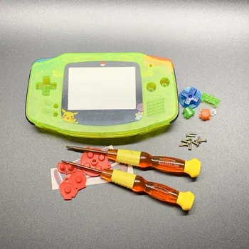 

Ganer Dreamy Full Set Housing Shell W/ Color Rubber Pads Button Screen Lens Stick Label Screws for Game Boy Advance GBA Console