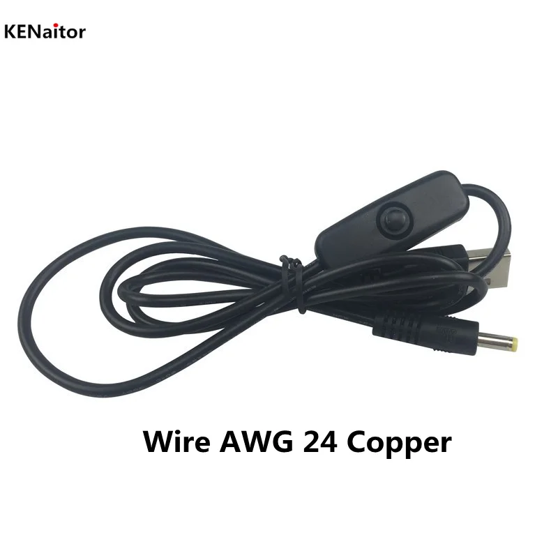 USB к DC 3 5*1 35/4 0*1 7 мм шнур питания зарядка с кнопкой переключателя 5 в 12 В источник