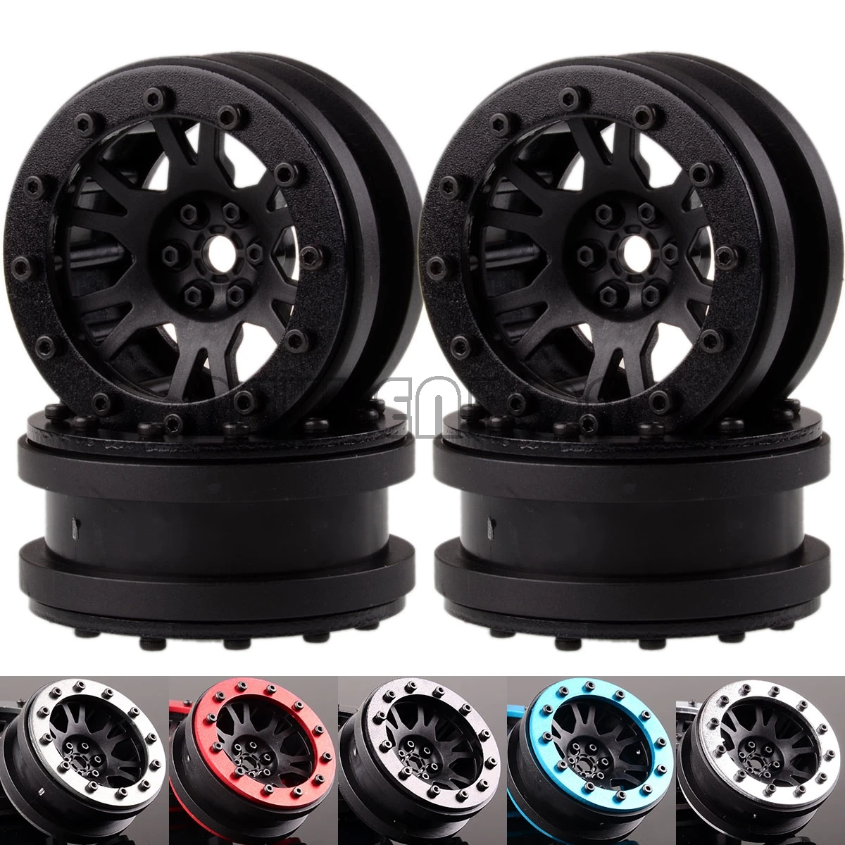 Новый нейлоновый обод колеса ENRON 1 9 &quotи алюминиевый Beadlock RC 1/10 гусеничный осевой