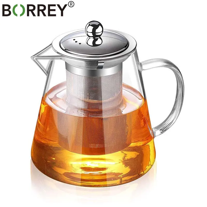 Teapot-Cup Infuser-Pot Kettle-Glass FILTER-FLOWER Puer Oolong Coffee Heat-Resistant BORREY