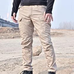 Pantalones tácticos de secado rápido para aficionados al ejército, pantalones largos de entrenamiento de combate, senderismo, tejido elástico, con múltiples bolsillos, Cargo