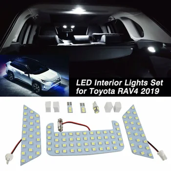 

7pcs Car Interior LED Reading Light Bulb Kit White For Toyota RAV4 19 Left Drive Low Power Consumption And Low Temperature
