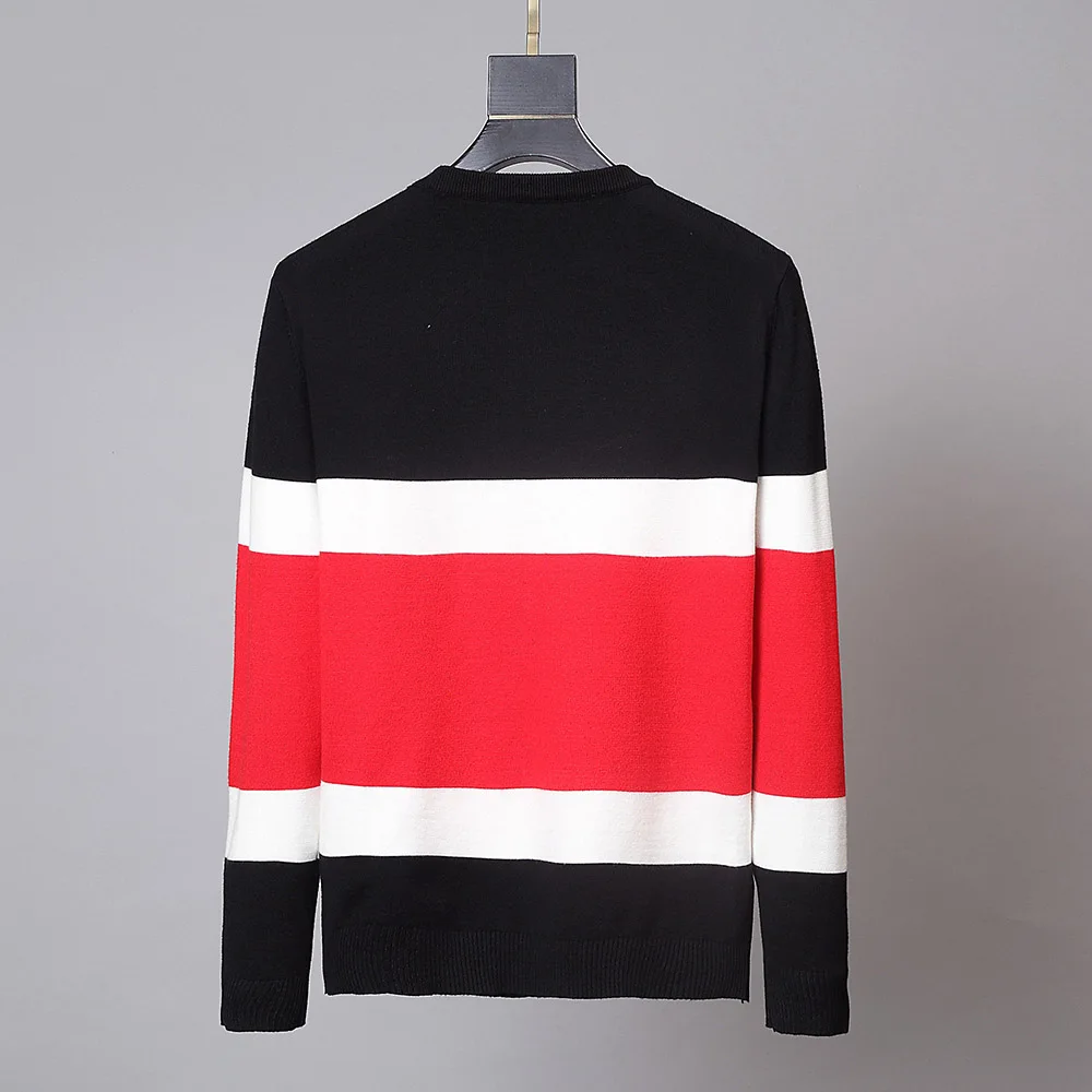 DUYOU Autumn Men's Fashion Trend Comfortable Cotton Contrast Color Stitching Casual Sweater top Menswear Male Sweater