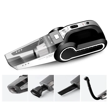 

120W 4000pa 4 in 1 Portable Car Vacuum Cleaner Wet/Dry Auto Vacuums Cleaner Mini Handheld Air Compressor For Home Vehicles