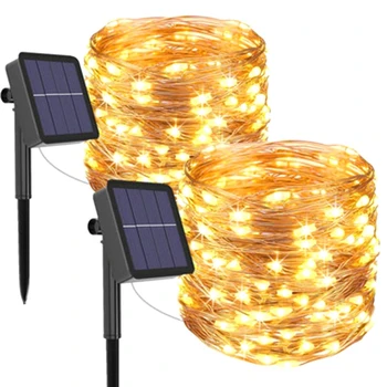 

2 Sets of Solar Light String 300Led85X85 Large Board Courtyard Garden Decorative Light String
