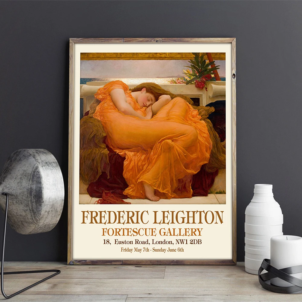 Orange Museum Exhibition Poster Alexander Leighton Pittura Soggiorno Decorativo Wall Art Canvas Painting Stampe Frameless