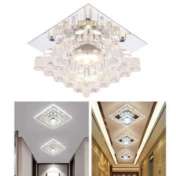 

LED 5W High Light Square Shape Light Crystal Spotlight Aisle Lamp Ceiling Lamp
