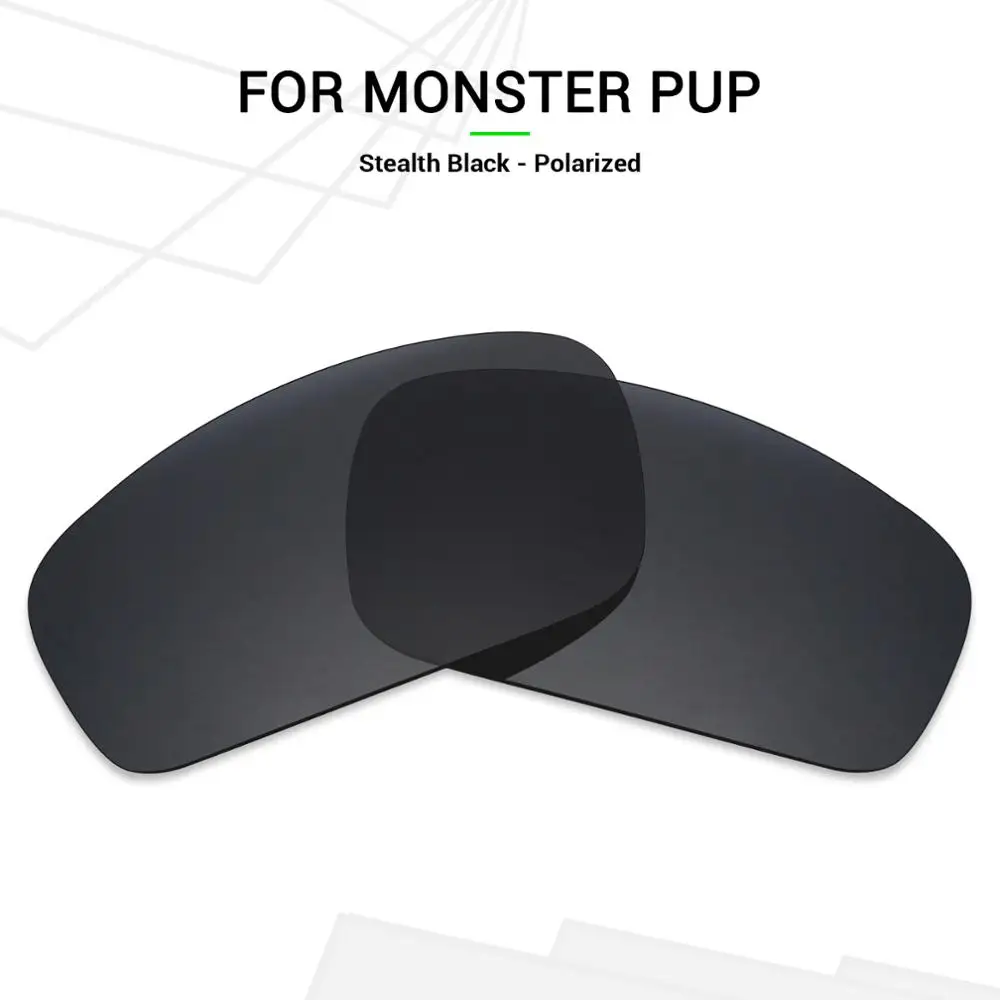 Поляризованные Сменные линзы Mryok для солнцезащитных очков Oakley Monster Pup Stealth Black |