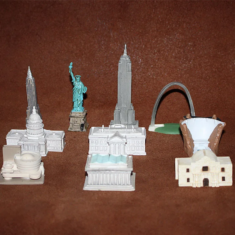 

New Special Price Die-casting PVC Authentic American Architectural Scene Model Home Display Collection Toys For Children