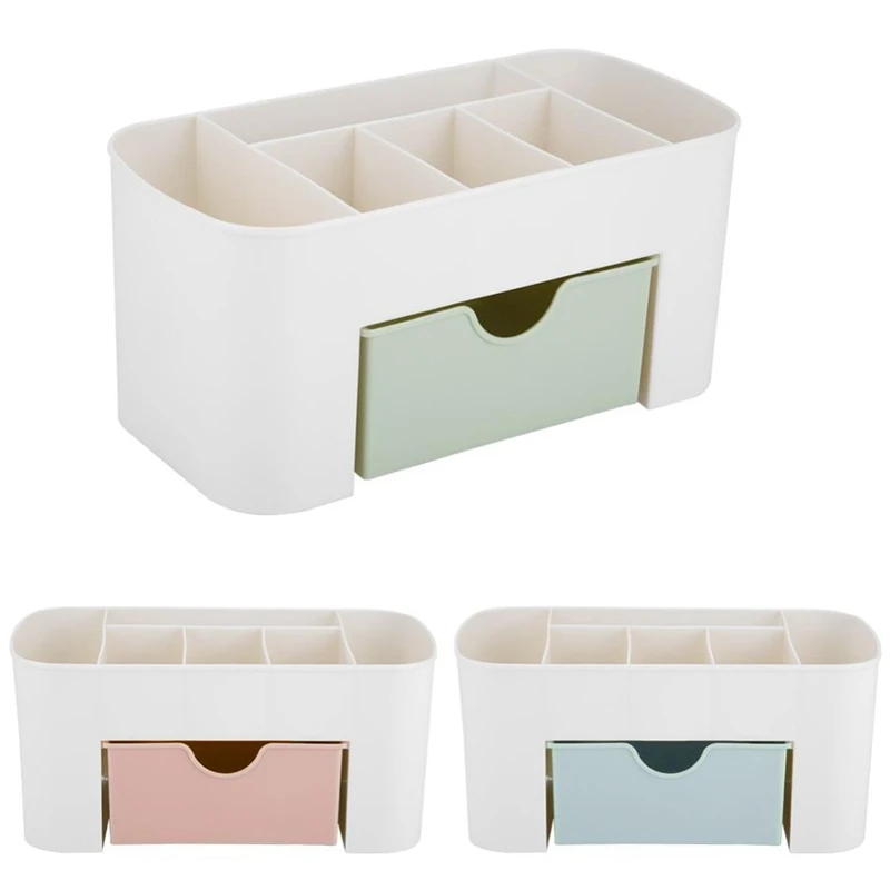 

3Pcs Plastic Jewelry Box Makeup Organizer Case Drawers Cosmetic Display Box Office Sundries Make Up Container Lipstick Storage