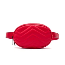 Jollque, летняя Высококачественная поясная сумка, круглая поясная сумка, Женская Роскошная брендовая кожаная нагрудная сумка, красная, Черная