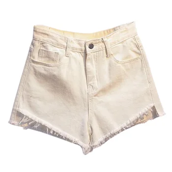 

Fashion Hot Pocket Zipper Streetwear Style High Waist Denim Shorts Loose Casual Summer Europe Style Fashion Brand Short Jeans