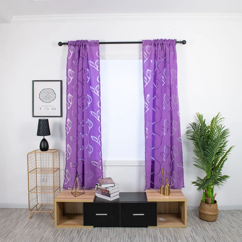 Trees Sheer Curtain Tulle Window Treatment Voile Drape Valance Fabric curtains for bedroom rideaux pour le salon  #4O09 (110)