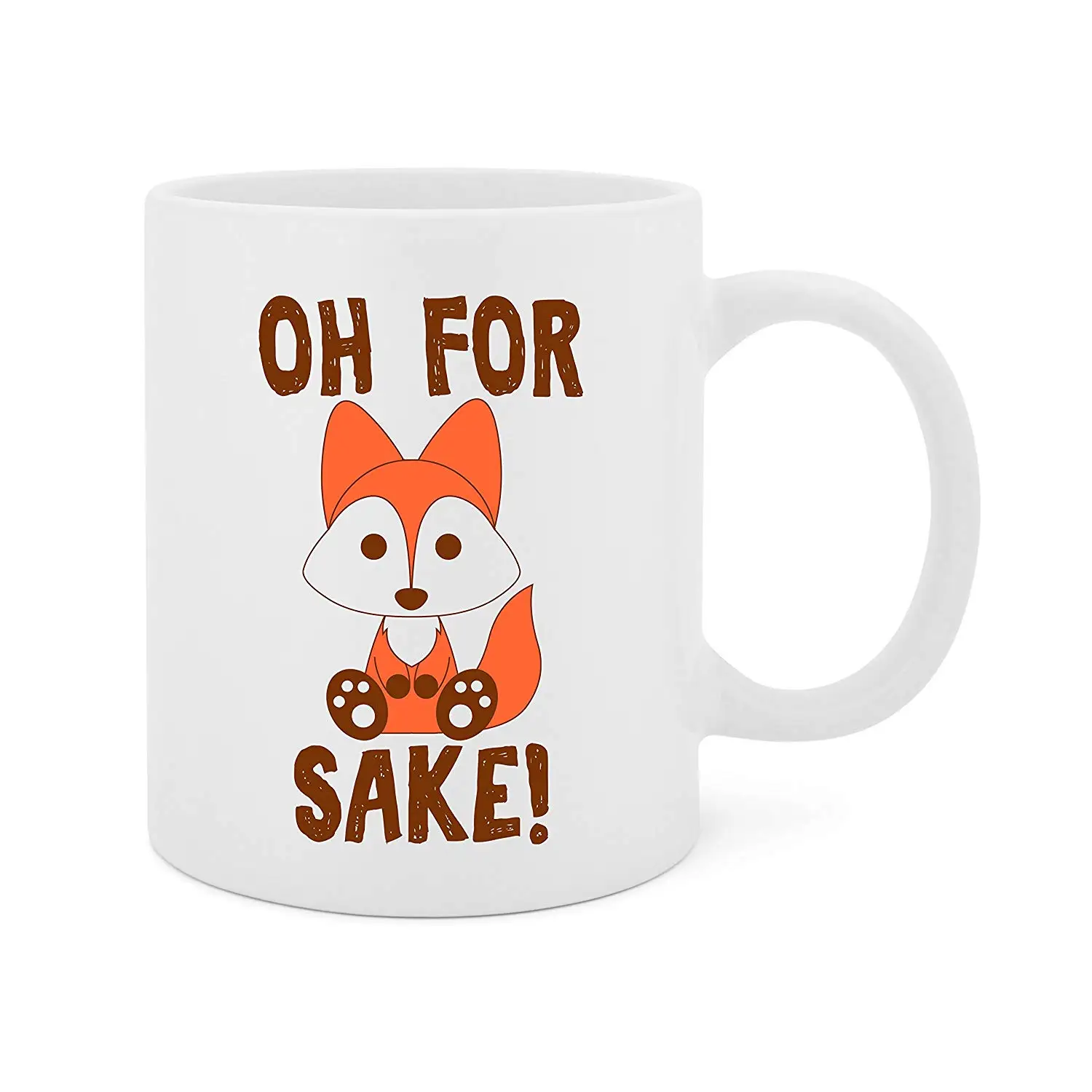 Глянцевая кружка Oh For Fox Sake 11 унций белые керамические|Кружки| |