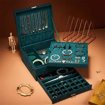 

Multifunctional with Lock Ring Earrings Organizer Ear Studs Jewelry Display Stand Holder Rack Showcase Plate Good Storage Box