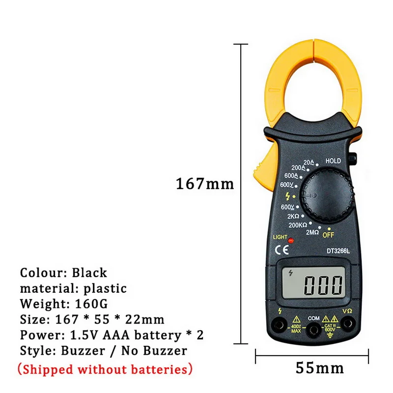 Digital Amper Clamp Meter Multimeter Current Clamp Pincers Voltmeter Ammeter Ohm Current Voltage Tester Electrical Tester