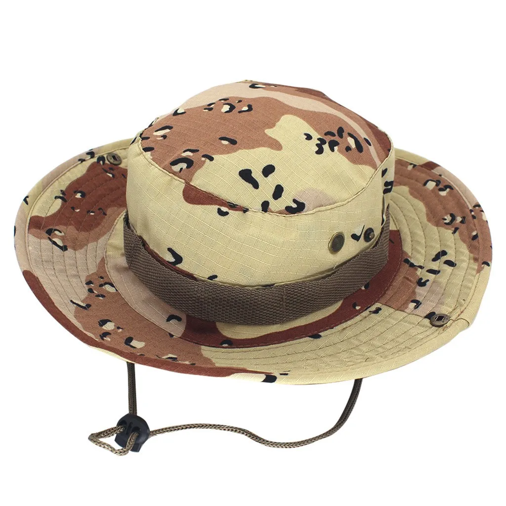 Панама Safari Boonie, солнцезащитные шляпы, летняя женская камуфляжная Регулируемая Кепка, камуфляжные шапки Boonie, непальская Кепка, Мужская Рыбацкая шляпа