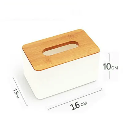 Домашний кухонный деревянный пластиковый ящик для салфеток Твердый Деревянный Держатель салфеток чехол простой стильный WF719435 - Цвет: style F